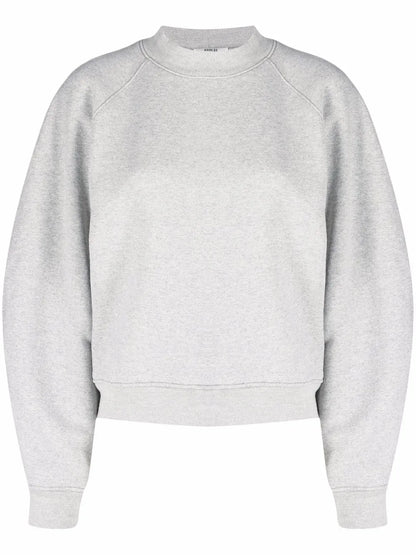 Mock-Neck Cotton Sweatshirt