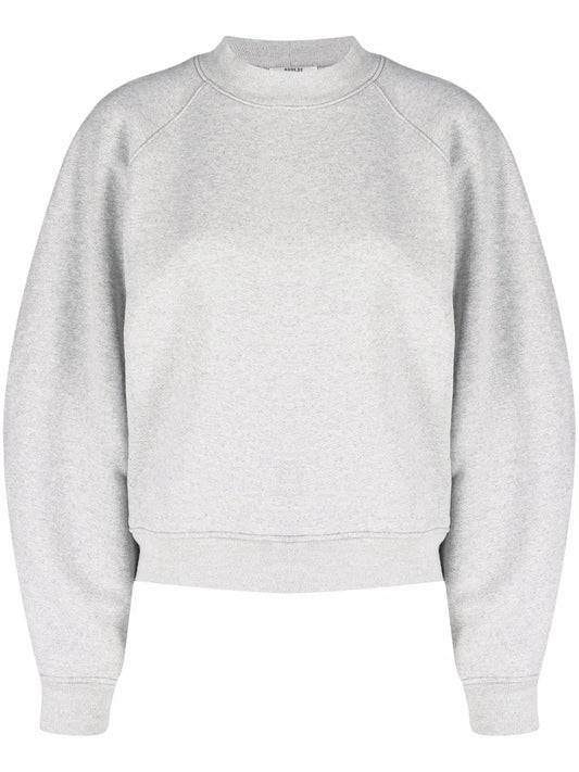 Mock-Neck Cotton Sweatshirt