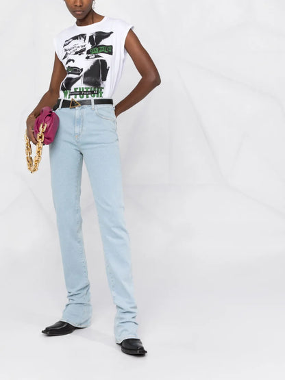 Elongated Flared Jeans