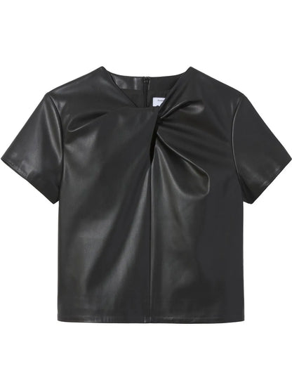 Twist-Detail Short-Sleeved Top