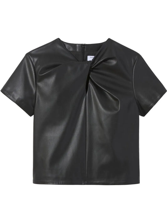 Twist-Detail Short-Sleeved Top