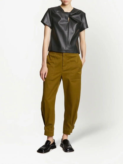 Twist-Detail Short-Sleeved Top