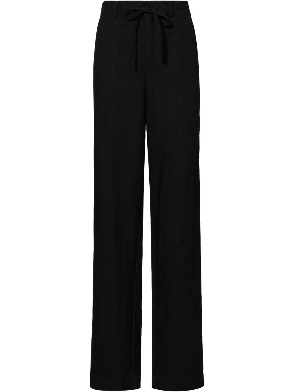 Drawstring Straight-Leg Trousers