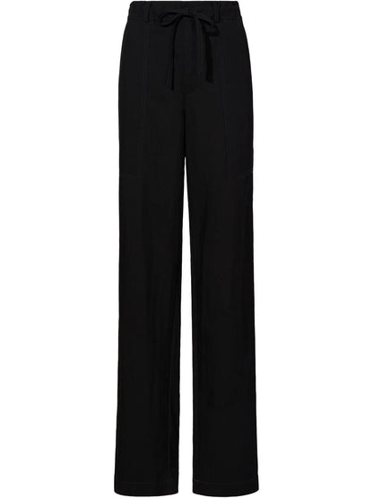 Drawstring Straight-Leg Trousers