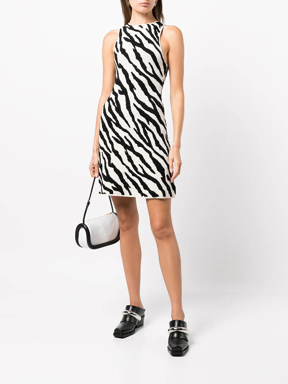 Tiger-Print Knit Mini Dress