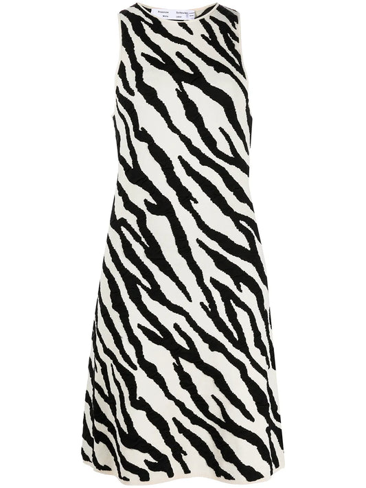Tiger-Print Knit Mini Dress