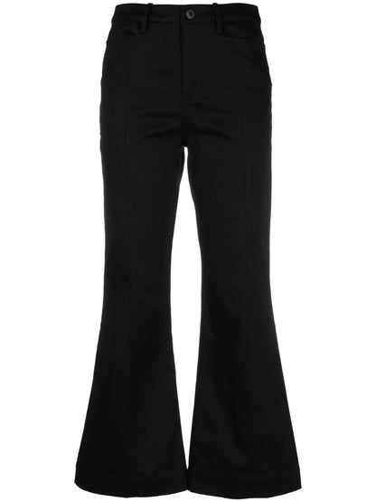 Cropped Flared Trousers