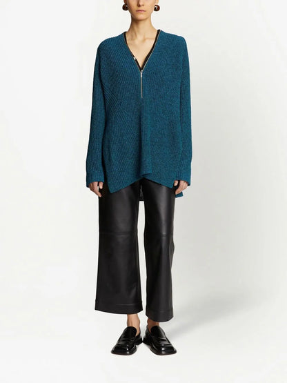 Chunky Knit Zip Top