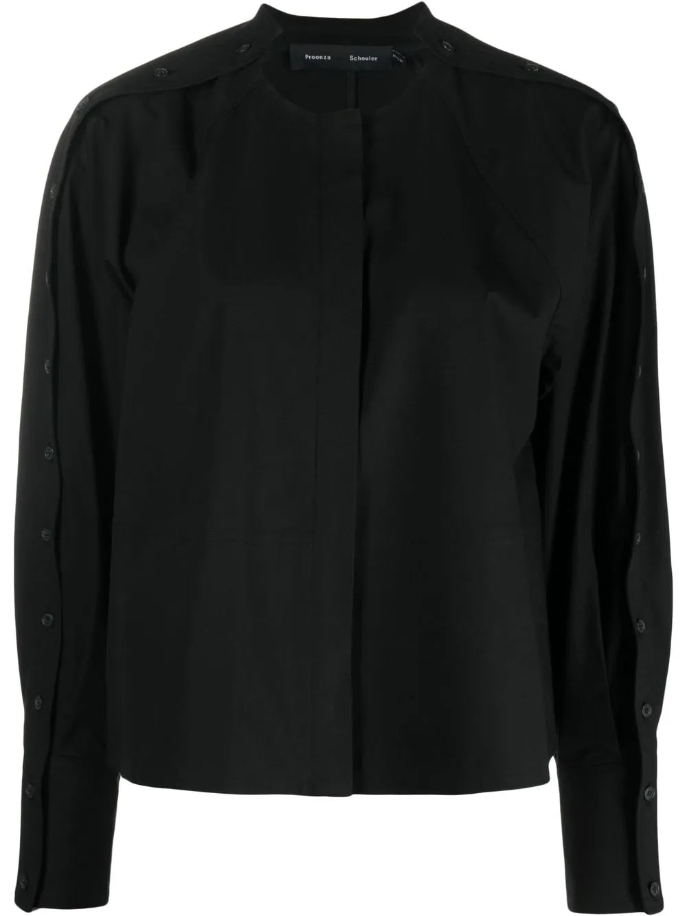 Buttoned Long-Sleeve Blouse