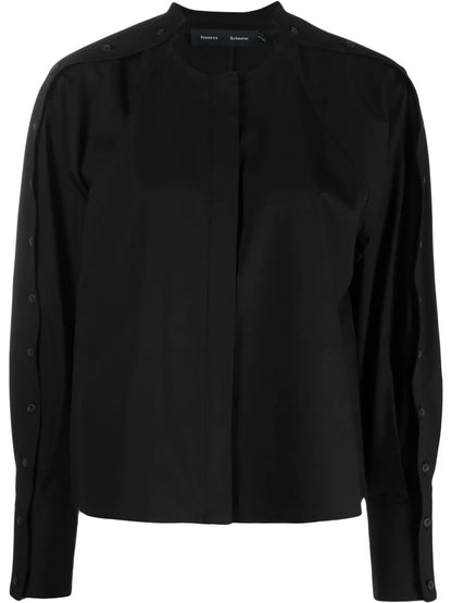 Buttoned Long-Sleeve Blouse