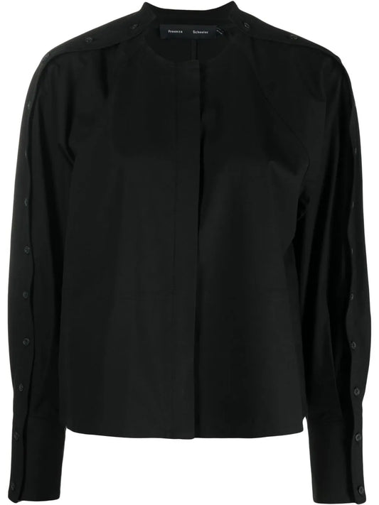 Buttoned Long-Sleeve Blouse
