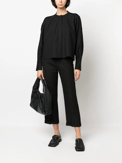 Buttoned Long-Sleeve Blouse