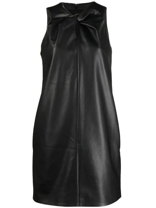 Twist-Front Sleeveless Dress