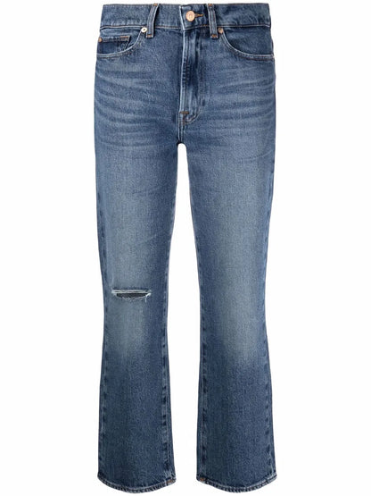 High-Rise Cropped Logan Jeans