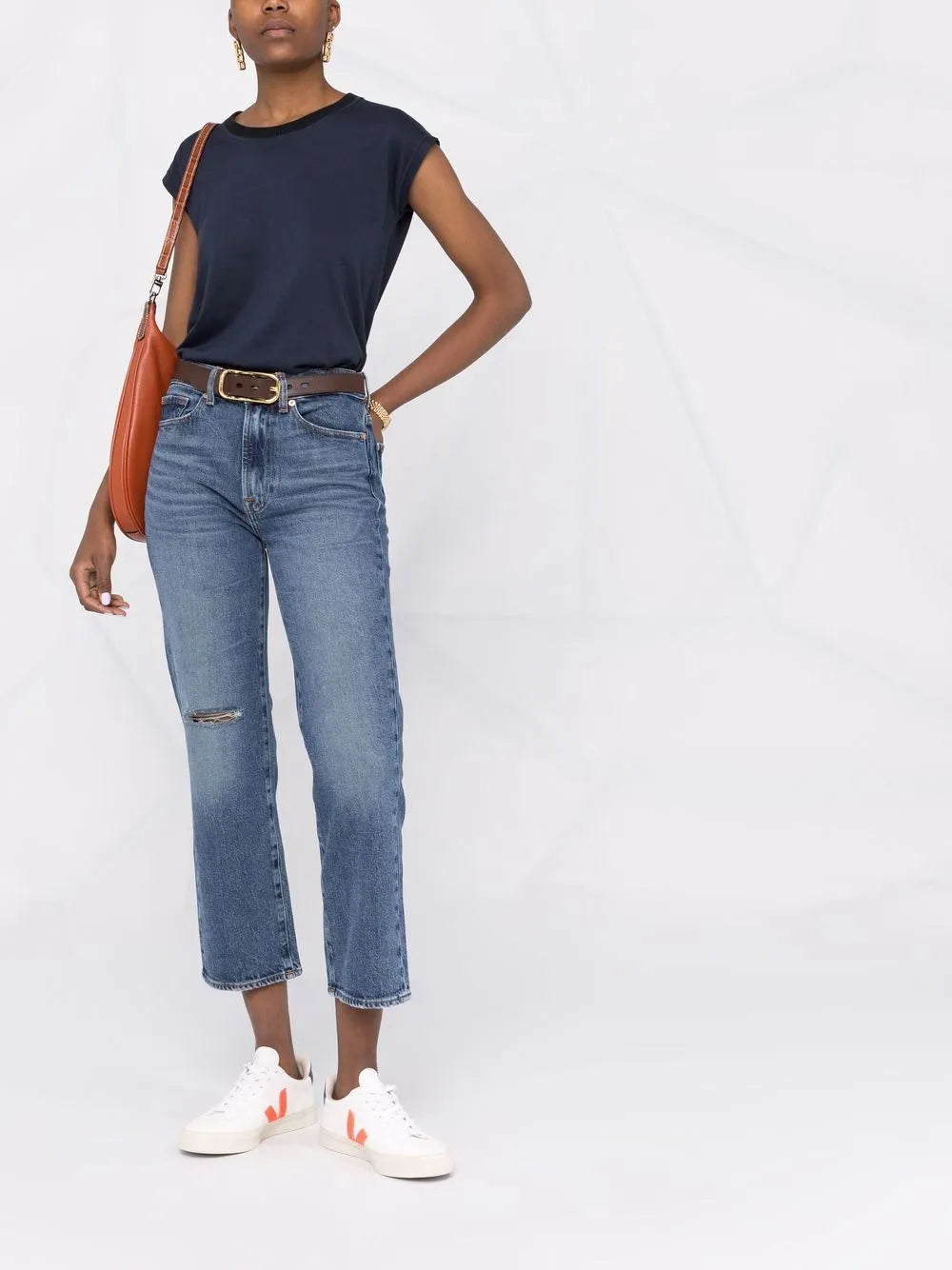 High-Rise Cropped Logan Jeans