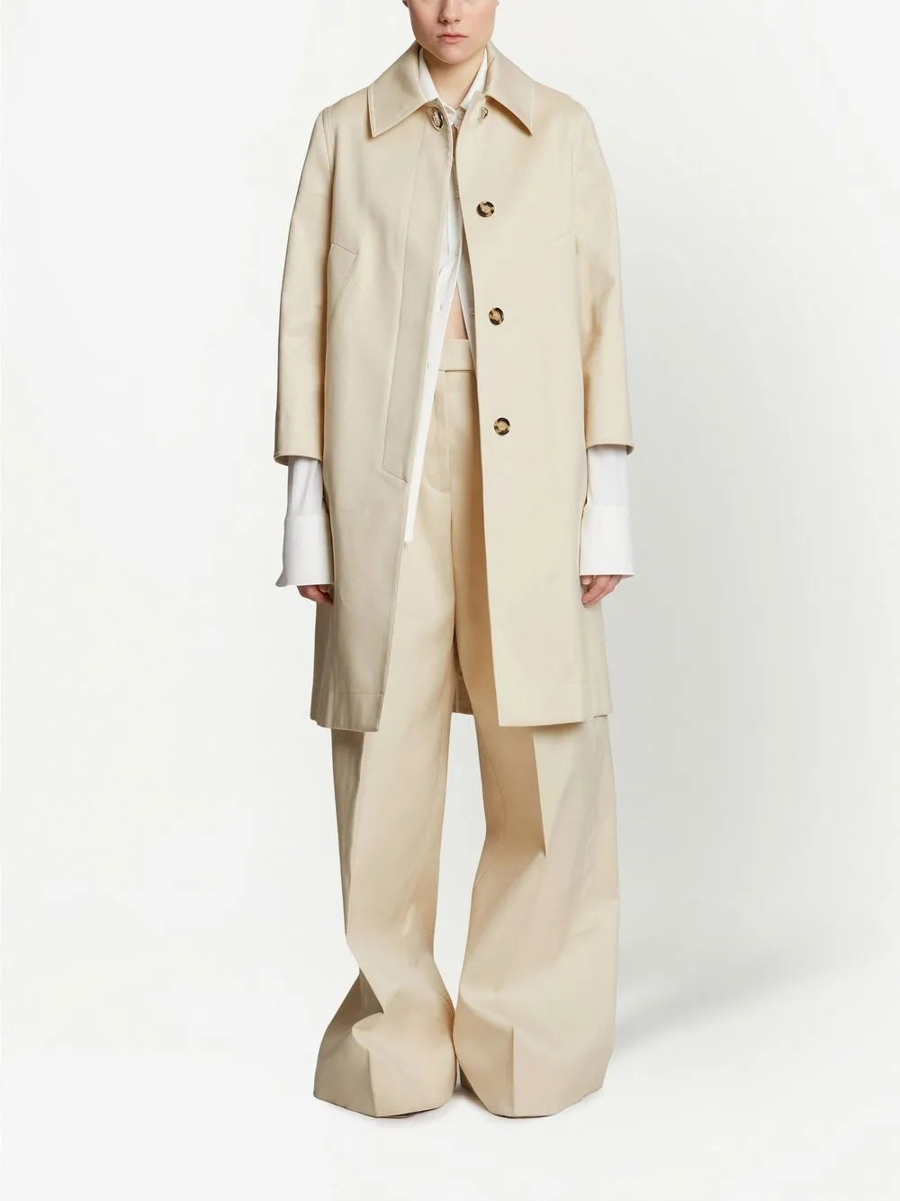 Single-Breasted Cotton Coat