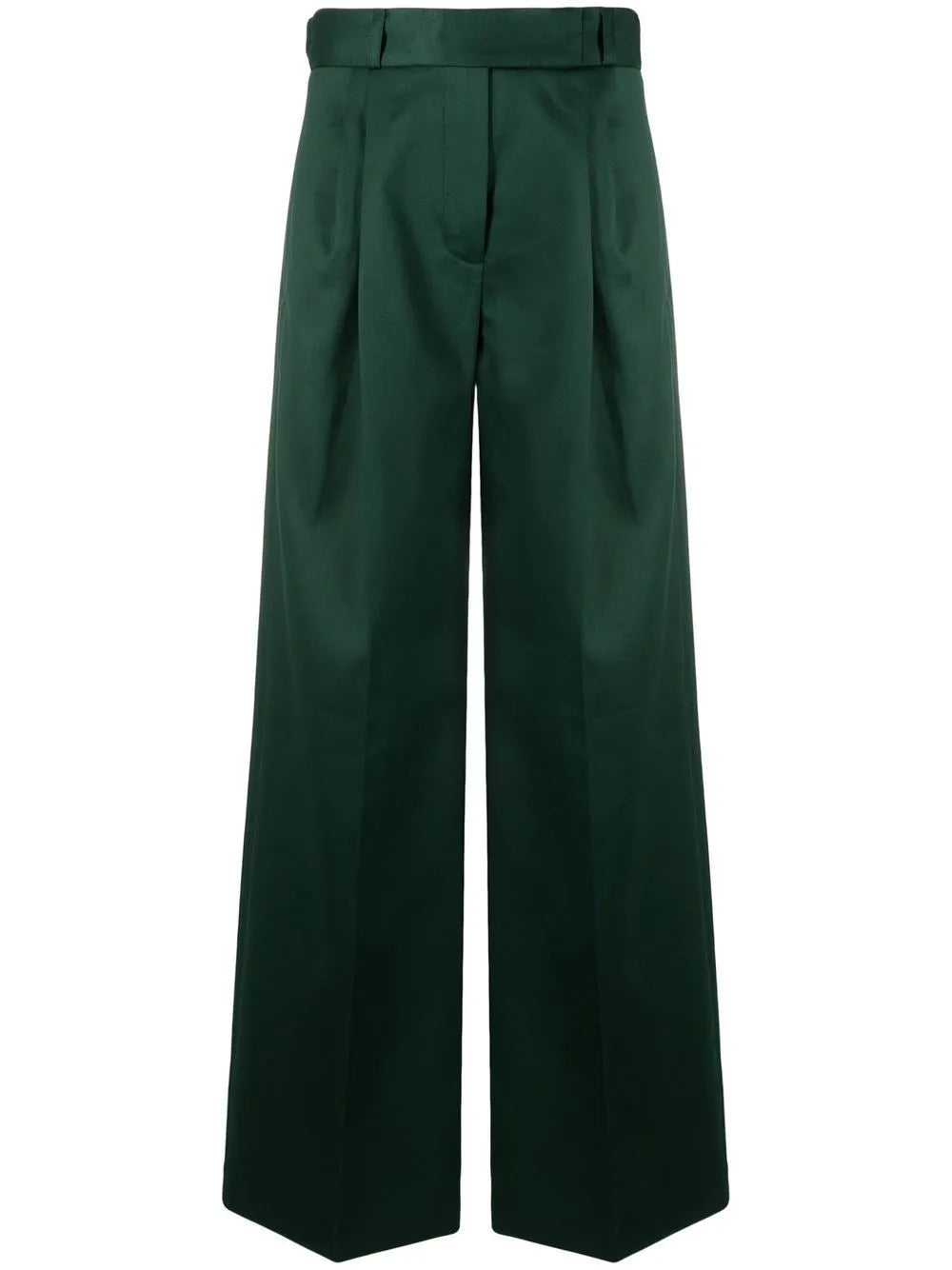 Crepe Wide-Leg Trousers