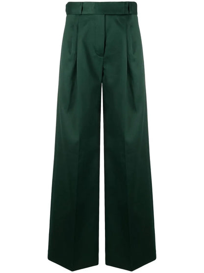 Crepe Wide-Leg Trousers