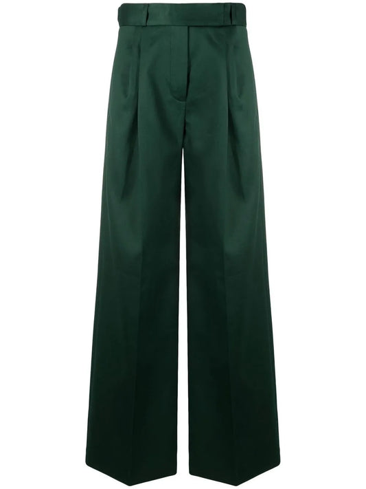 Crepe Wide-Leg Trousers
