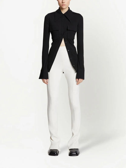 Bi-Stretch Crepe Slim Trousers