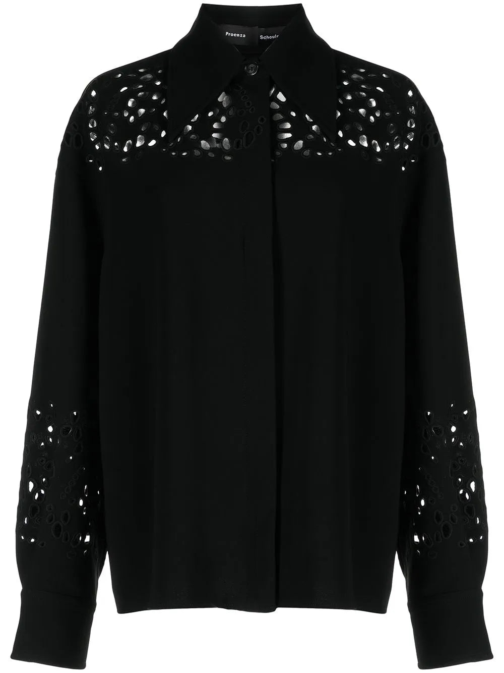 Broderie Anglaise Crepe Shirt