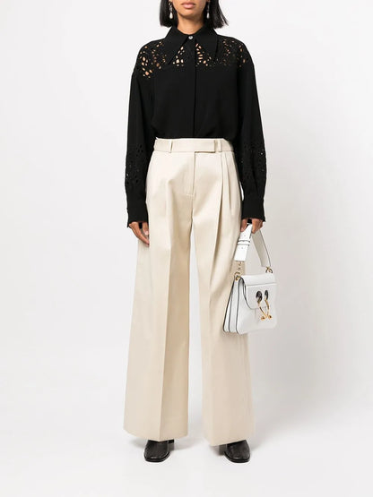 Broderie Anglaise Crepe Shirt