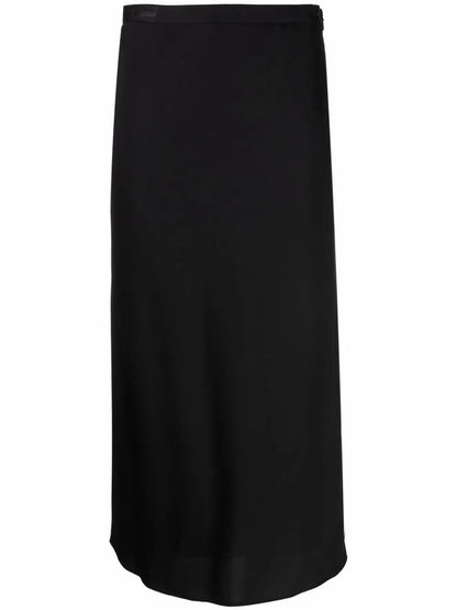 Logo-Waistband Midi Skirt