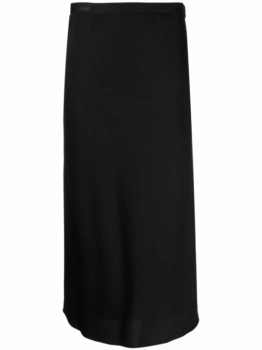 Logo-Waistband Midi Skirt