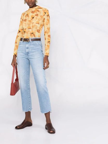 High-Rise Cropped Logan Jeans