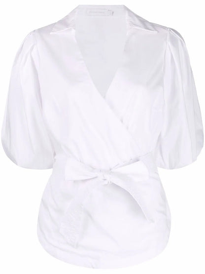 V-Neck Wrap Blouse