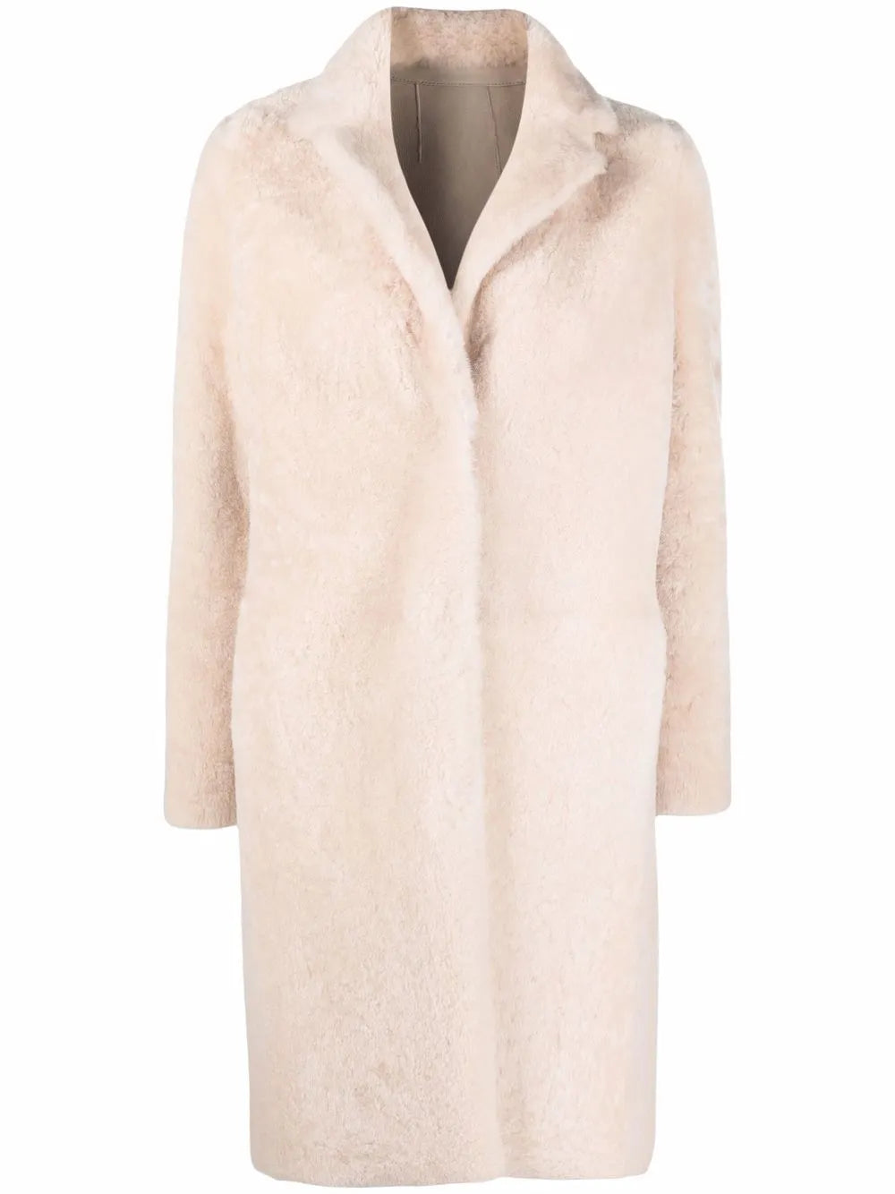 Single-Breasted Shearling Coat