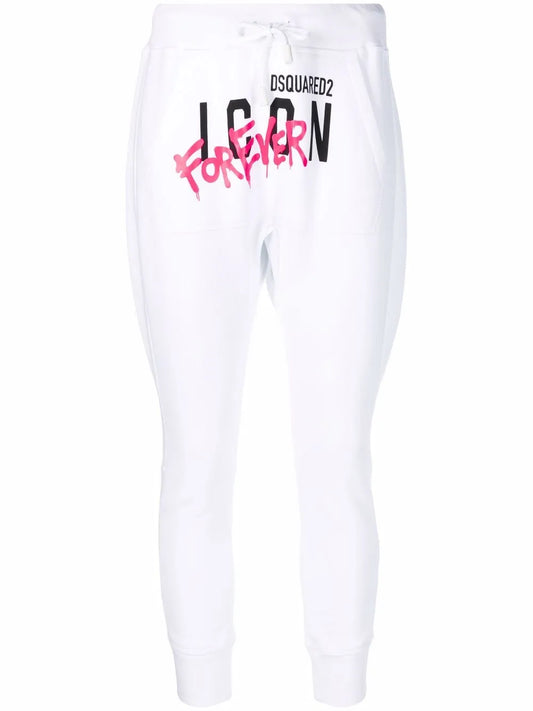 Logo-Print High-Waisted Trousers