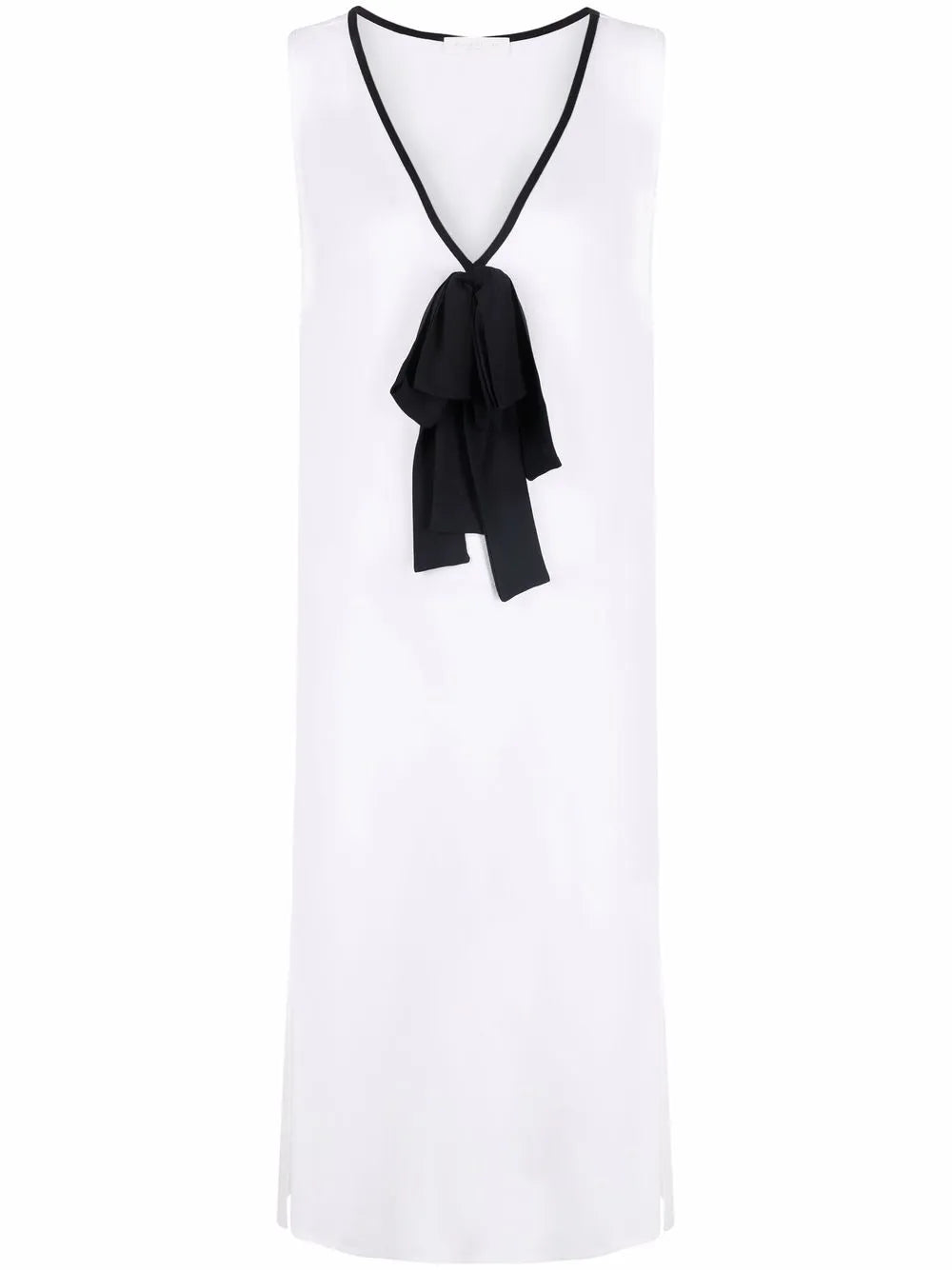 Bow-Detail V-Neck Long Top