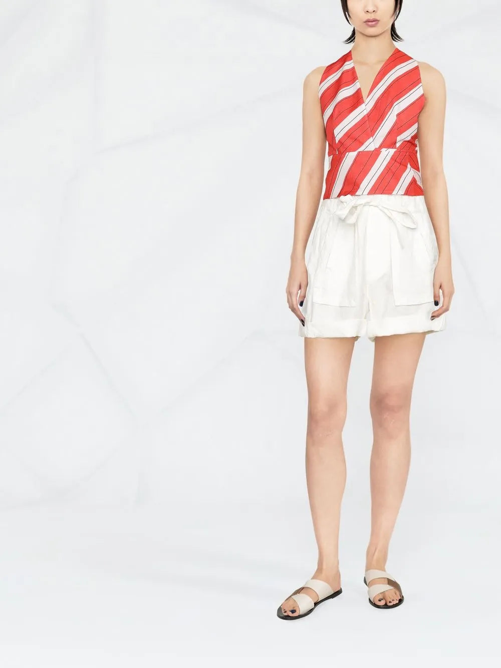 Belted Cargo-Pocket Shorts