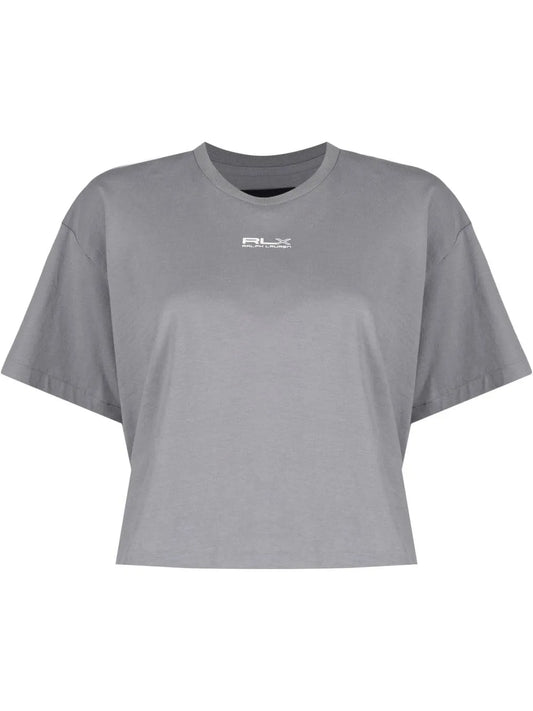 Logo Print Cropped T-Shirt