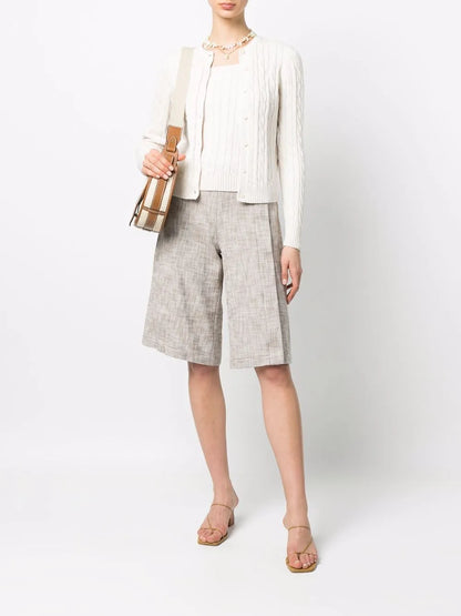 Cable-Knit Scoop-Neck Top