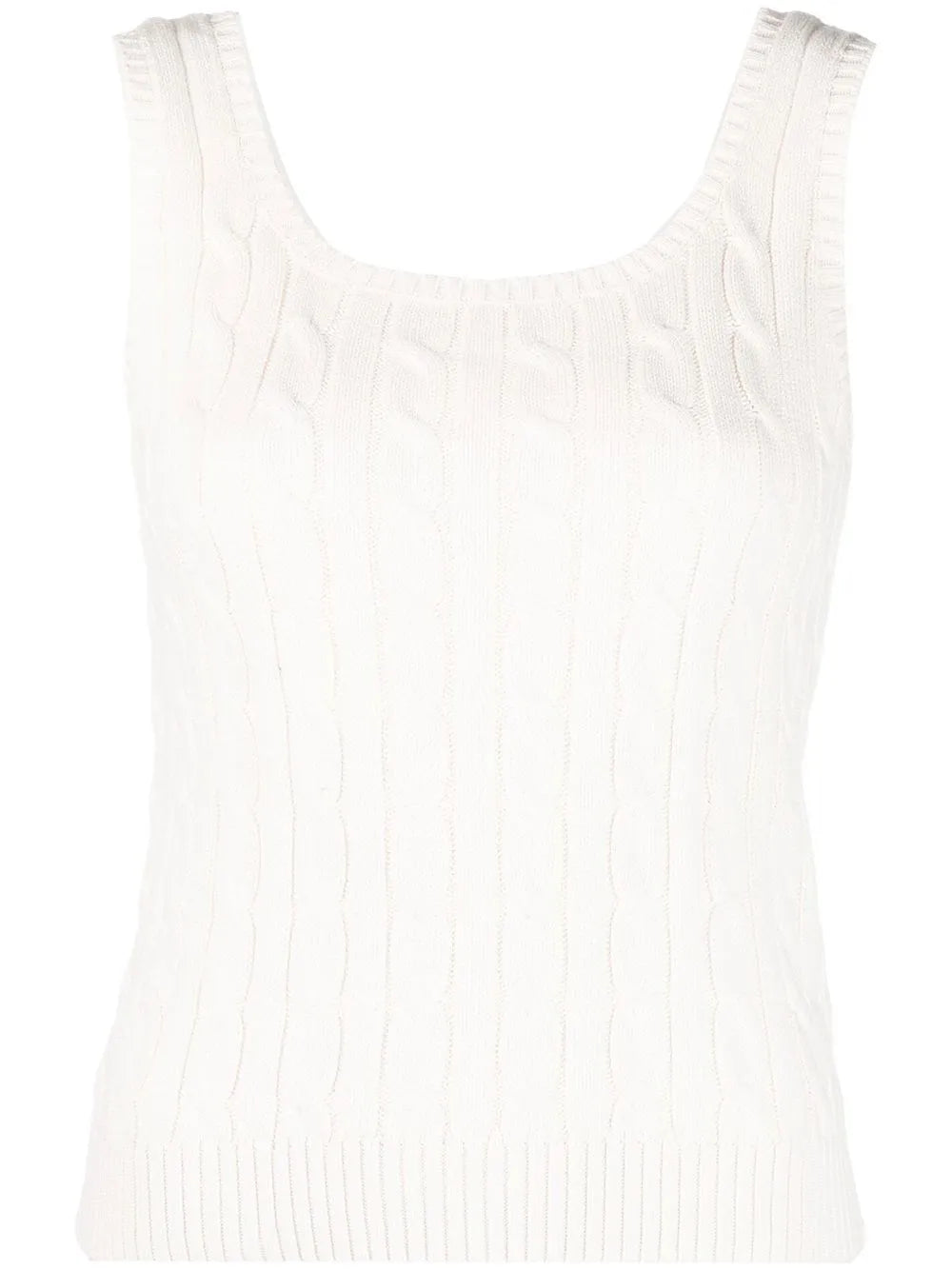 Cable-Knit Scoop-Neck Top