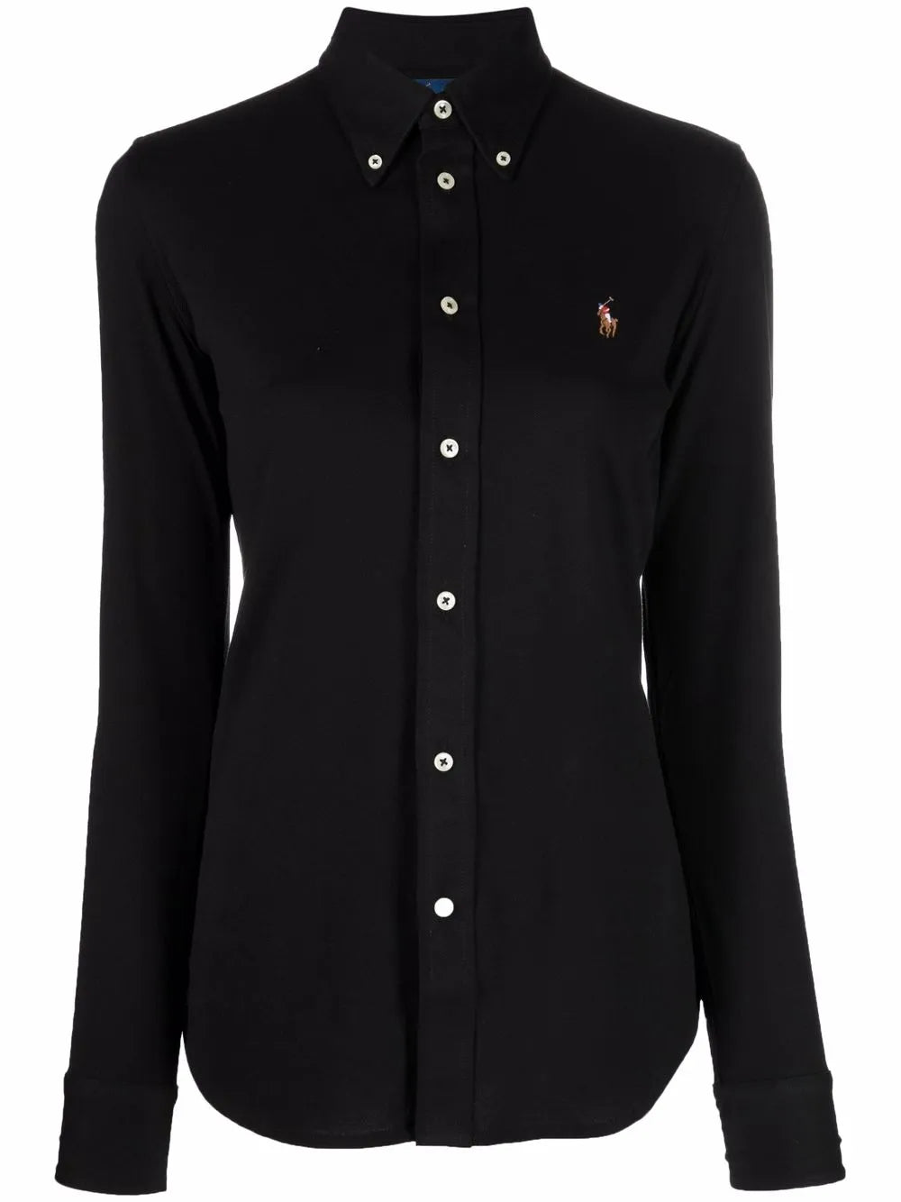Embroidered-Logo Fitted Shirt