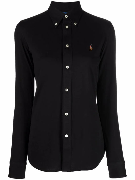 Embroidered-Logo Fitted Shirt