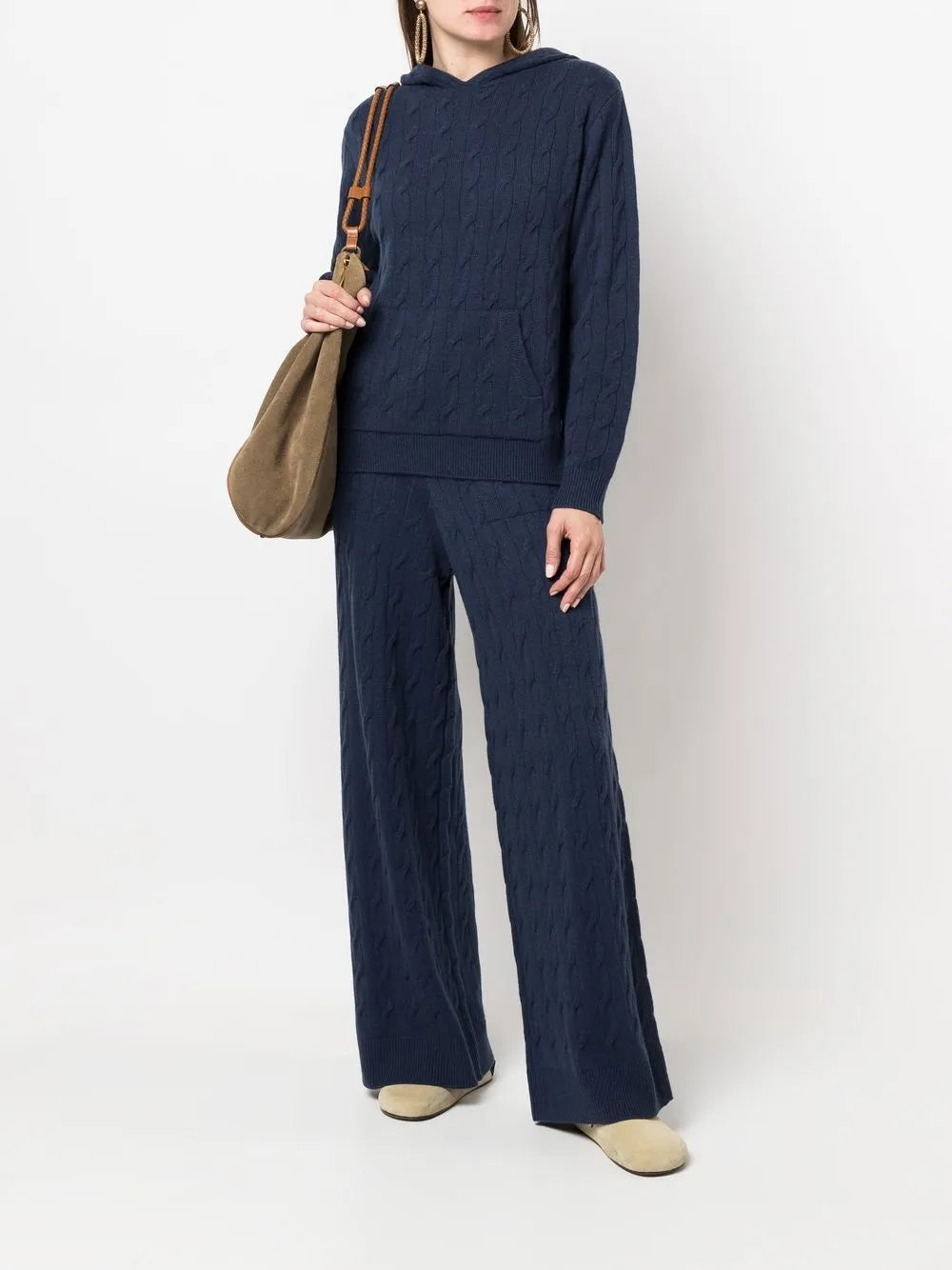 Recycled Cashmere Wide-Leg Trousers