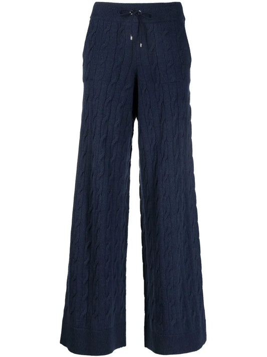 Recycled Cashmere Wide-Leg Trousers