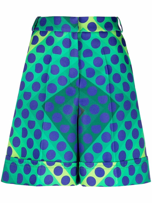 High-Waisted Graphic-Print Shorts