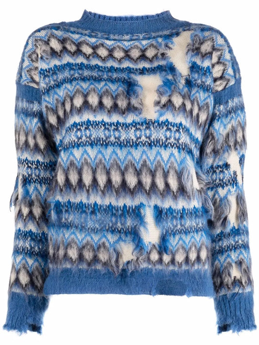 Fair Isle Distressed Jumper