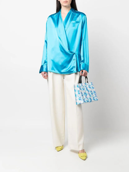 Flared Wide-Leg Trousers