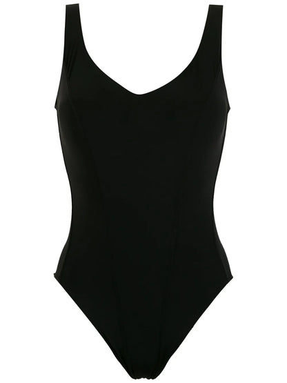 V-Neck Open-Back Swimsuit
