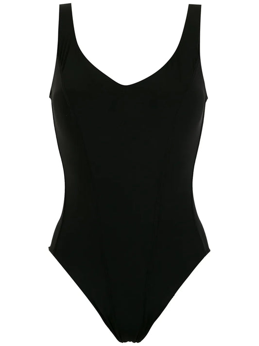 V-Neck Open-Back Swimsuit