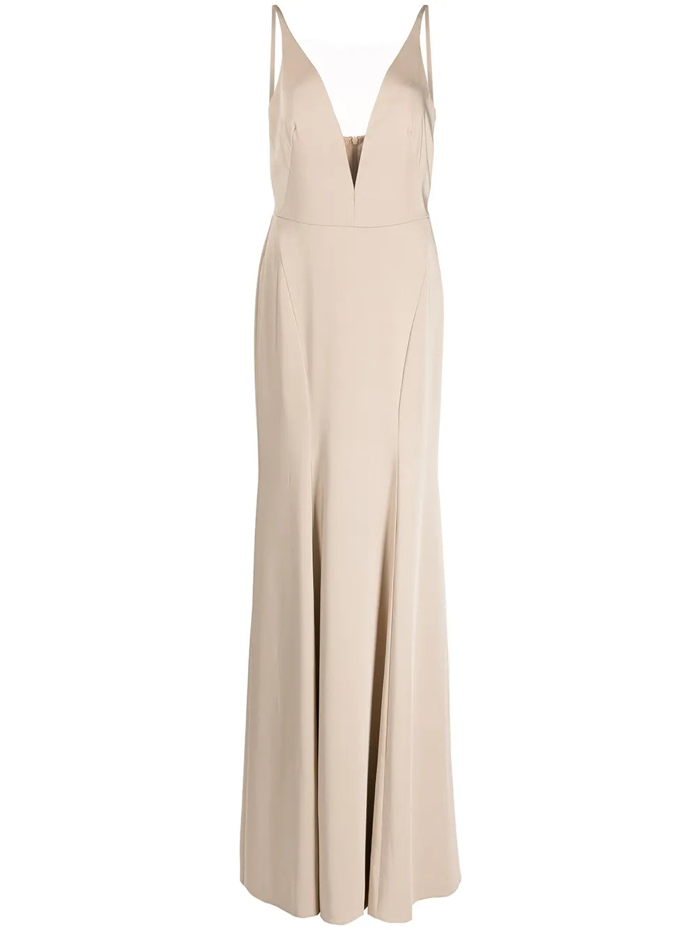 Crema Plunge-Neck Gown