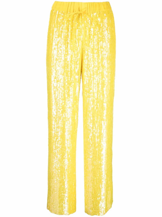 Sequined Wide-Leg Trousers