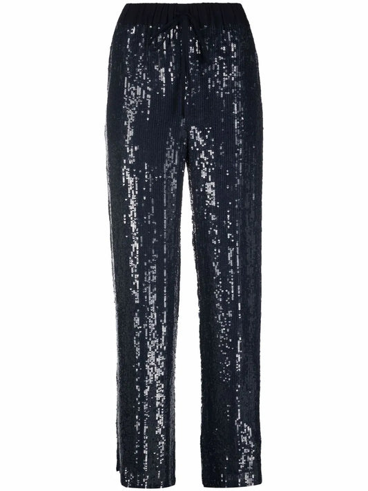 Sequined Wide-Leg Trousers