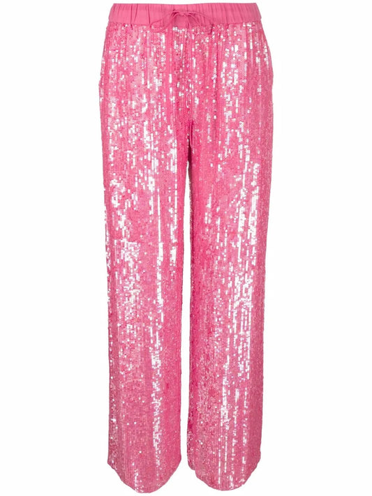 Sequined Wide-Leg Trousers